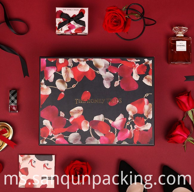 Kotak Kertas Rose Rose Rose Pattern Paper Box